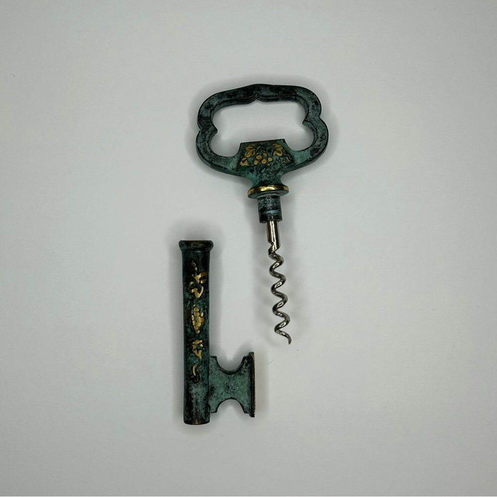 Vintage Corkscrew Decorative Key In Vino Veritas Wine Opener